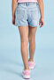 Hello Kitty & Friends Print Denim Shorts with Button Closure - 4