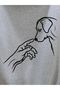 Men's Dog Friendly Black Gray Hooded Kangaroo Pocket Unisex Oversize Sweatshirt - 3