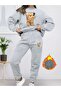 Unisex Men's and Women's Teddy Bear Printed 3 Thread Crew Neck Tracksuit Set