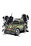 Vintage Beetle Car Tooth Smoke Printed Men's T-Shirt - 3