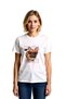 Women's Relaxed Fit Dog Print Short Sleeve T-Shirt Humor Themed Casual Wear Comfortable Modern Stylish