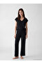 Two Mt Shop Quality Lcw Dream Black Plain Short Sleeve Women's Pajama Set