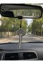 Vintage Key Design Car Rearview Mirror Ornament – Decorative Metal Auto Accessory