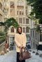 Women's Camel Fur Plush Coat with Buttoned Pocket Detail and Notch Collar, Short Winter Style - 2