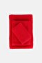 3 Pieces Textured Bath Towel Set, Red