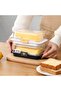 Butter storage box, cut packaging, yellow and white - 5
