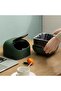 Mini desktop trash can with print, white - 3