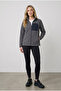 Women's Smoked Comfortable Thick Outdoor Fleece Jacket with Full Zipper and Front Pockets - 4