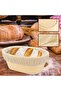 Oval fermentation basket with 3 cloth covers, for home sourdough, beige. - 5