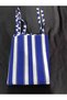 Blue and White Cornice Outdoor Sunshade Wind-Resistant Balcony Curtain with Bottom and Side Ties - 2