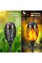 Outdoor Solar Flame Lights, 4-Pack 12 LED Solar Flame Torch Lights for Outdoor Garden Use, Waterproof Solar Torch Light - 4