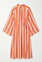Striped Dress Y0165 - Coral - 5