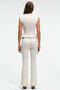 Kalyysia women high waist wide leg Slim Fit ecru pants - 7