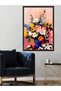 Vase with Live Colorful Flowers One Piece Wooden Framed Painting - 4