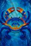 Colorful Blue Ocean Crab and Coral Patterned 70X150 Beach Towel - Digital Printed Bath Towel - 3