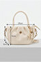 Women's Ecru Color Zippered Lined Star Detailed Hand and Shoulder Bag - 3