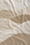 Modern Mink Cream Wavy Abstract Patterned 70X150 Beach Towel - Digital Printed Fade-Resistant Bath Towel - 3