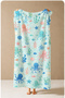 Cute Gray Cat Floral Pastel Patterned 70X150 Beach Towel - Digital Printed Bath Towel - 4