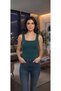 Women's Plain Stretchy Fabric Square Neck Tank Top - 2