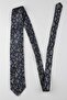 Navy Blue Shawl Pattern Italian Silk Pleated Tie Est221 - 5