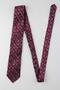 Burgundy Shawl Pattern Italian Silk Pleated Tie Est254 - 5