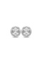Steel Isla Crystal Stone Earrings Silver
