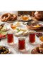 DubaiCrystal 18 pieces Turkish Tea Glasses and Saucers with spoons, Tea Cup & Saucer Set of Turkish Tea Cup Set, 6 Cups,6 Plates & 6 spoons Perfect for Tea Party, Gifts, Weddings, Aniversary (Royalti - 5