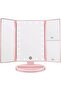 Flymiro Tri-fold Lighted Vanity Makeup Mirror with 3x/2x Magnification,21 LEDs Light and Touch Scree