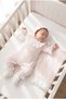 Amy Lace Covered 4-Piece Organic Hospital Discharge Set 100% Cotton Newborn Baby Girl