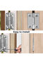 Door Hinge Folding Butt Hinges for Cupboard Cabinet Windows Door with Screws (10, 2 Inch) - 5