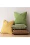 Pack of 2 Soft Textured Throw Decorative Pillow Covers Square Accent Solid Cushion Cover - 5