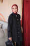 Black Pocketed Tunic Pants Tencel Set - 3