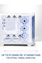 Curvo ATX/M-ATX/ITX Gaming PC Case, 7 ARGB PWM Fans, 360mm Radiator, USB-C, White - 5