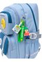 Korean Style Six-Compartment Orthopedic Bag with Cover, Emoji Badge, Accessories, Pen Holder and Thermos, 3-Piece School Bag Set - 4