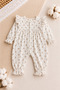 Baby Girl 5-Piece Romper Set Floral Patterned Ruffled Cotton Newborn Romper One Size 0-3 Months - 7