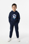 Space Printed Children's Hooded Premium Compact Sweatshirt Tracksuit Set - 2 Piece Sports Set