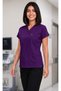Women's V-Neck Bat Sleeve Biscuit, Mildew Green, Purple, Orange Belinda Fabric Scrubs Single Top - 7