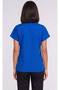 Women's V-Neck Bat Sleeve Beige, Stone, Turquoise, Cobalt Blue, Lycra Belinda Scrubs Nurse Single Top - 5