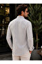 Men's White Black Striped Lycra 100% Cotton Regular Fit Sports Shirt Long Sleeve Casual Shirt - 4