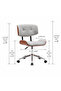 Swivel Office Chair Light Gray Fabric - 2