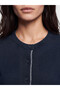 Alita City Lcw Vision Navy Blue Knitwear Plain Women's Cardigan with a Difference - 3