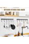 Utensil Rack Wall Mount, 2 PCS No Drill Adhesive Kitchen Utensil Holder, Space Saving Wall Ha - 2