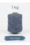 1 kg 2 mm Premium Thin Chain Cotton, Macrame Cord Denim Blue Color