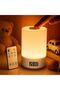 Rechargeable LED Night Light with Remote Control and Clock Multiple Light Mode, USB Charging Table L