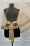 Gold Bridal Veil Set, Glass Beads and Sequin Printed Henna Veil Set 6 Pieces - 5