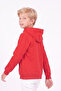 Boy's Printed Kangaroo Pocket Long Sleeve Hooded Sweatshirt - 3