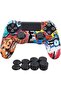 غطاء حماية من السيليكون الناعم متعدد الألوان باللون الرمادي لجهاز DUALSHOCK 4 لـ PS4 و PS4 Slim و PS