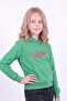 Girl's Printed Kangaroo Pocket Long Sleeve Hooded Sweatshirt - 2