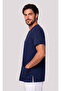 Men's Envelope Collar Green, Navy Blue, Black Lycra Belinda Fabric Scrubs Single Top - 4