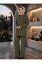 Women's Islamic Clothing Modal Fabric Self-Line Detailed Crew Neck Tunic Top and Bottom Set